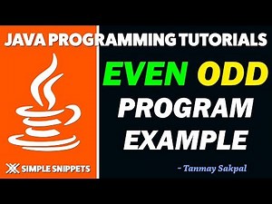 Java Program : Find whether a number is Even or Odd | Java programming tutorial for Beginners