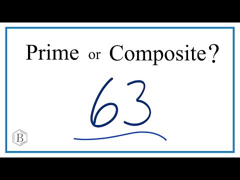 Is 63 a Prime or Composite Number?