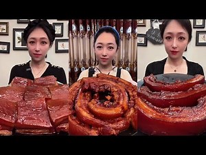ASMR SOSLU ÇİN YEMEKLERİ SPICY CHINESE FOOD 吃辛辣的中国菜 (Pork Belly) 🍖MUKBANG 먹방 🌶