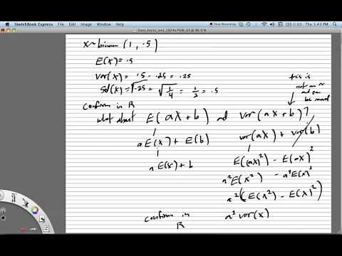mean and variance of a linear transformation of a random variable