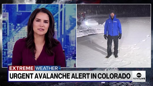 1.2K views · 45 reactions | Avalanche warnings are in effect in Colorado through tomorrow night as a new snow storm moves in on the Rocky Mountains. Rob Marciano reports. | ABC News Live | Facebook