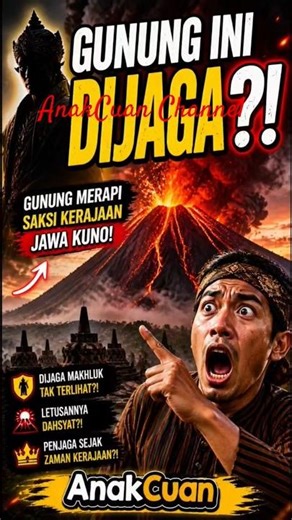 GUNUNG MERAPI SAKSI KERAJAAN JAWA KUNO #sejarah #videoshort #shorts