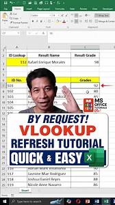 243K views · 2.1K reactions | By request! Marami pa ring nalilito sa VLOOKUP kaya nirefresh natin ‘to! Mas mabilis, mas malinaw, at mas less #N/A drama.  Ang Bilis! How to Find Student Names Instantly Using VLOOKUP! #ExcelTutorialPH #VLOOKUP | DieT | Facebook