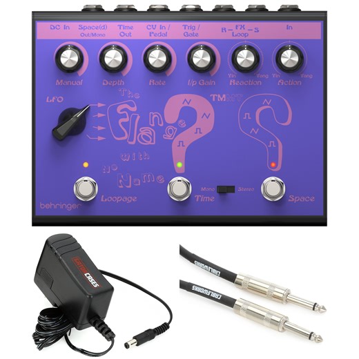 Behringer The Flange With No Name Flanger Pedal with Power Supply and Cable