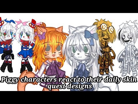 || Piggy characters react to their daily skin quest designs || Book 1 skins || Roblox Piggy ||