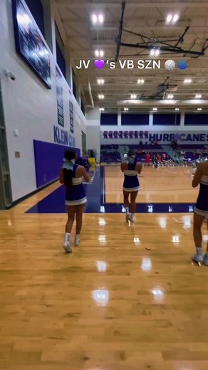 We love cheering you on, @KCVB 💜🏐🔥 #fyp #kleincain #kchs #hurricanes #cheer #cheerleading #viral #kleinisd #foryou #foryoupage #jv #volleyball #fireitup