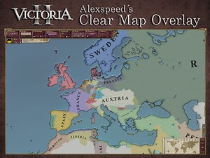 Clear Map Overlay addon - Victoria II