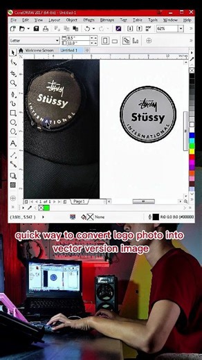 In this video, I share my step-by-step workflow for tracing a logo in CorelDRAW when the reference image is low quality and not properly aligned. I start by improving the logo reference using AI to get a cleaner and more readable shape. Then, I manually trace the logo in CorelDRAW to achieve a clean and professional vector result. AI helps speed up the process, but manual tracing is still essential for high-quality vector output. This workflow is useful for graphic designers who often deal with 