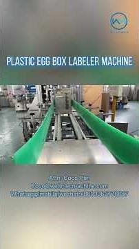 High Speed Full Wrap Self-adhesive Labeling Machine for Egg Box, Plastic Egg Tray Feeding Way