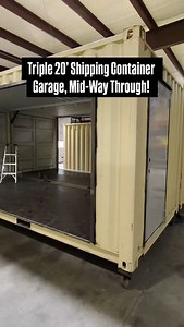 30 reactions | Triple 20’ Shipping Container Garage, Mid-Way Through! #shippingcontainer | Simple Shipping Containers | Facebook