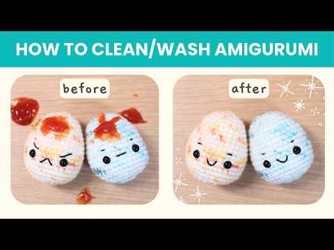 How to Wash & Clean your Amigurumi Crochet Plushies - Spring Cleaning Tips for toys [CC]