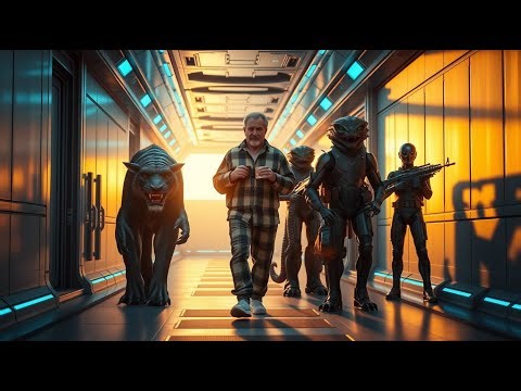 Alien Guards Wore Battle Suits—The Human Wore Pajamas—the Cubs Slept Beside Him