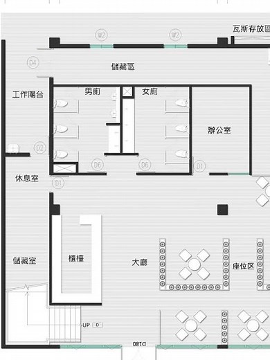 350㎡的咖啡厅空间平面布局-350㎡ café layout #interiordesign #3drendering #室内设计 #floorplan