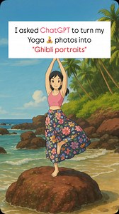 17K views · 22 reactions | Cutest trend律‍♀️ . . . . . #ghibli #ghibliredraw #chatgpt4 #grok #yoga #trendingreels #viralvideos #trendingnow #yogainspiration #viralreels #yogaclass #yogaclasses #yogaclassesonline #yogaonline [ghibli trend, chat gpt, yoga, yoga poses, yoga class, yoga classes, yoga online, viral video] | Zaisha Yoga | Facebook