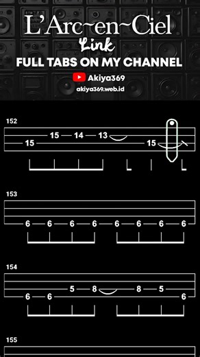 LINK / L'ARC-EN-CIEL【BASS TAB】| WITH PDF FILE #shorts #basstabs #larcenciel
