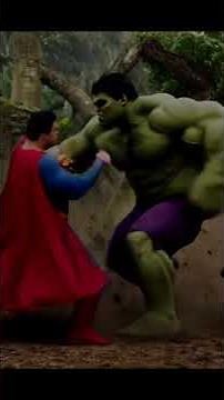 "Hulk vs Superman: The Ultimate Showdown - Epic Battle Scene!"