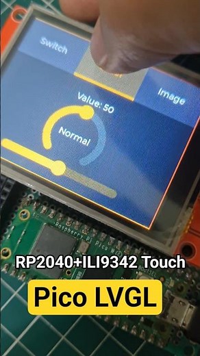 Pico LVGL : Raspberry Pi Pico+ILi9341+LVGL V9.1+Micropython #trending #micropython