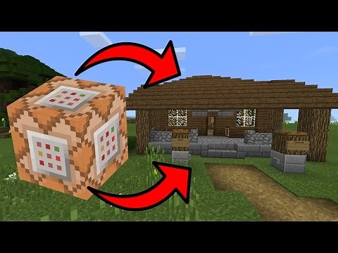 MCPE: How To Make a House with a Command Block