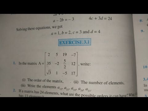 Introduction | Chapter 3 | Matrices | Class 12th NCERT Math