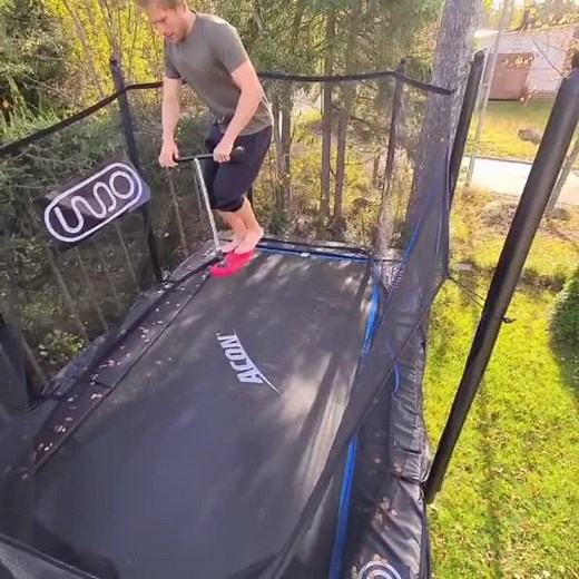 Indoor Scooter Tricks on the Trampoline
