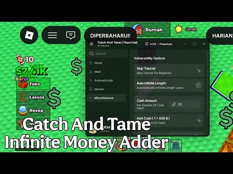 Roblox Catch And Tame Script | Infinite Money, Money Adder, Instant Hatch Egg, Restock Any Food
