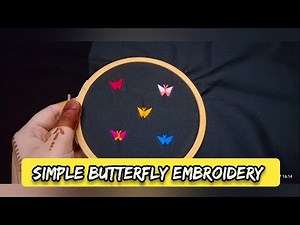 BUTTERFLY EMBROIDERY | Simple all over Butterfly embroidery | Embroidery Series #13 | Zafrin Banu