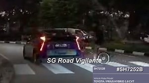 26apr2025 2153hrs junction of jalan boon lay to jurong west central 3 #SH7252B comfort prius taxi fail to give way and hit cyclist at zebra crossing | SGRV