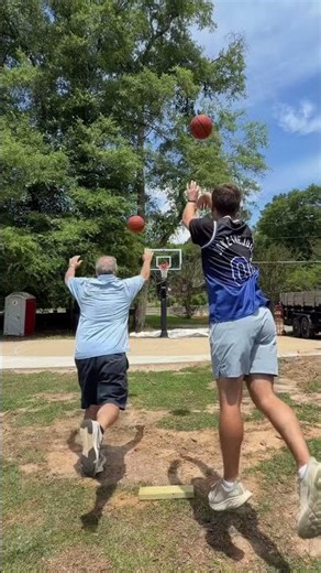 Jake vs Pops from 41 feet | #megaslamhoops