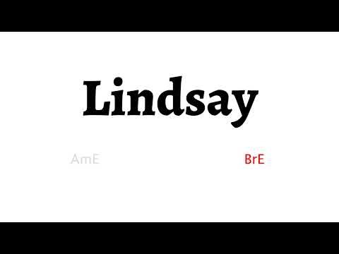 How to Pronounce lindsay in American English and British English