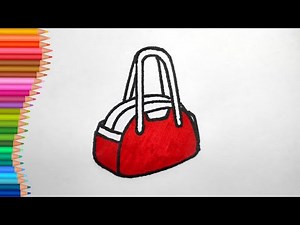 How to draw handbag easy