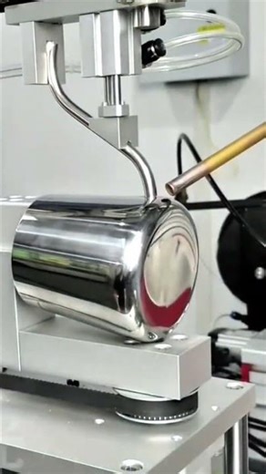 Joining the cup funnel parts using grinder welding to make a strong solid metal connection #viral