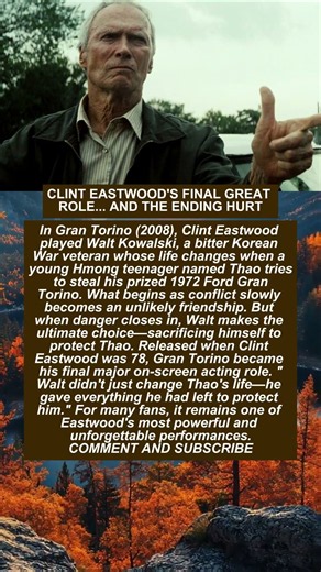 CLINT EASTWOOD'S FINAL GREAT ROLE... AND THE ENDING HURT
