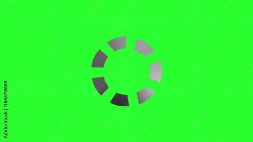 Minimalist Animated Progress Loading Circle on Green Screen for UI/UX Video Projects. Keywords: loading, progress, circle, animation, buffering, waiting, process, user interface, ui, ux, web design, d
