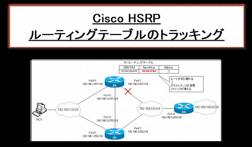 ルーティングテーブルのトラッキング(Cisco HSRP/VRRP) | ネットワークのおべんきょしませんか？