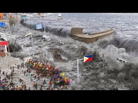Shock! ⚠️ Storm surge flooding and powerful winds 200 mph batters Philippines!