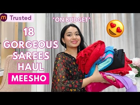 18 Meesho Sarees Try on Haul 😍 | Party / Farewell / shaddi edition | Isha Vinod Jain