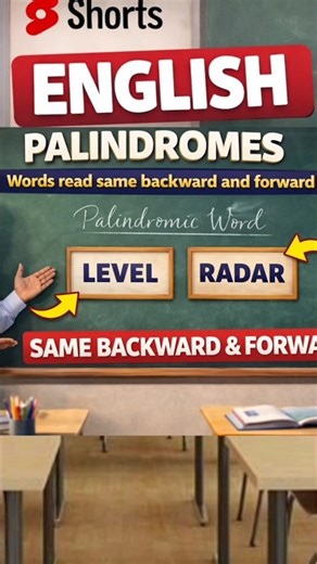 👉 Palindromic Words 🤯 | Same Forward & Backward! #Shorts