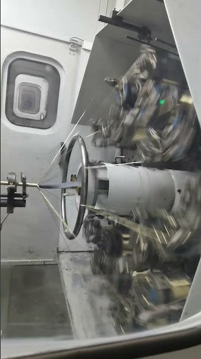 High speed brading machine is making steel wire braided hydraulic hose#hydraulichose