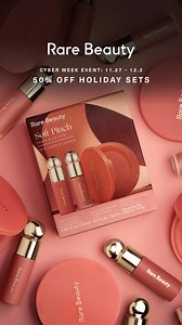 The perfect time to get gifting 🎁 Take 50% off select holiday sets get a FREE gift with qualifying orders. Ends 12.2. | Rare Beauty