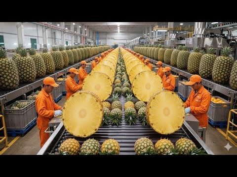 Inside the Modern Pineapple Factory: From Farm to Canned Fruit (The Whole Process)