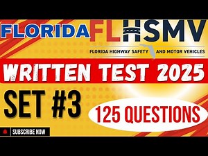 Florida Permit Test 2025 | Florida DMV Permit Test | Florida DMV Practice Test #3 - 125 questions n