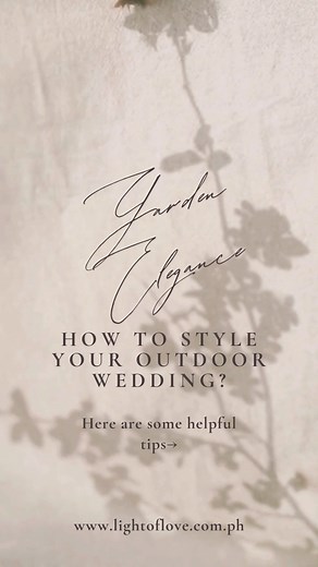 🌿 Embrace Garden Elegance: Styling Tips for Your Outdoor Wedding 🌸 Are you dreaming of saying "I do" surrounded by nature's beauty? If so, an outdoor wedding might be the perfect choice for you! From lush greenery to blooming florals, there's something undeniably romantic about tying the knot amidst the serenity of a garden setting. Here are some styling tips to help you create the perfect garden elegance for your special day: 🌺 Floral Grandeur: Embrace the natural beauty of your surroundings