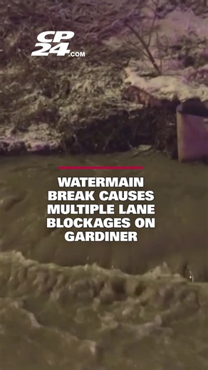 Officials are warning of “significant” delays on the Gardiner Expressway on Monday morning due to a water main break near the highway. A spokesperson for Toronto Fire Services (TFS) said multiple lanes are blocked in each direction west of Park Lawn Road due to a broken water main that appears to be under or close to the highway. #cp24 #cp24news #canada