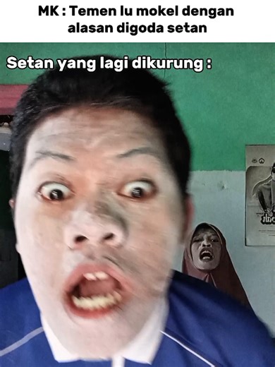 Setan : Asal fitnah aje Lo ini bulan puasa 😡😡😡 #meme #memes #memestiktok #unik #lewatberanda