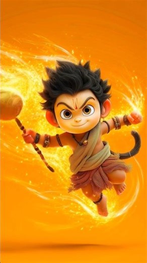 Cute Hanuman G - 3D Pixer | SlokaToons #hanuman #3d #shorts