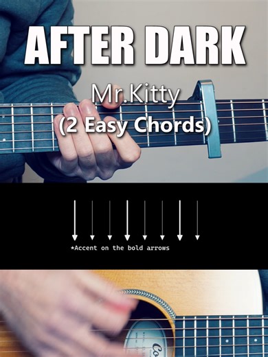 Learn to Play 'After Dark' by Mr.Kitty on Guitar