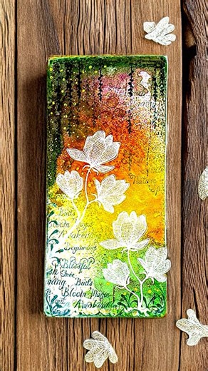 Embossing over an acrylic background ✨