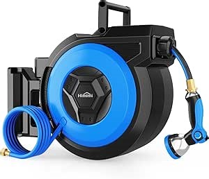 Amazon.com : Retractable Garden Hose Reel, 5/8" x 90FT Automatic Retractable Water Hose Reel Wall Mount, with 10- Function Sprayer Nozzle, Any Length Lock/Auto Rewind/180°Swivel : Patio, Lawn & Garden