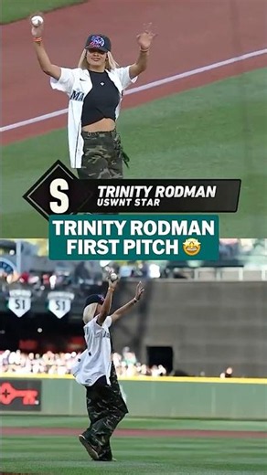 A perfect strike from Trinity Rodman! 👑