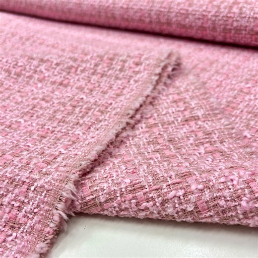 Pink Tweed Fabric – Material for Jackets, Dresses, Skirts & Coats | 150cm/59in Wide - Etsy